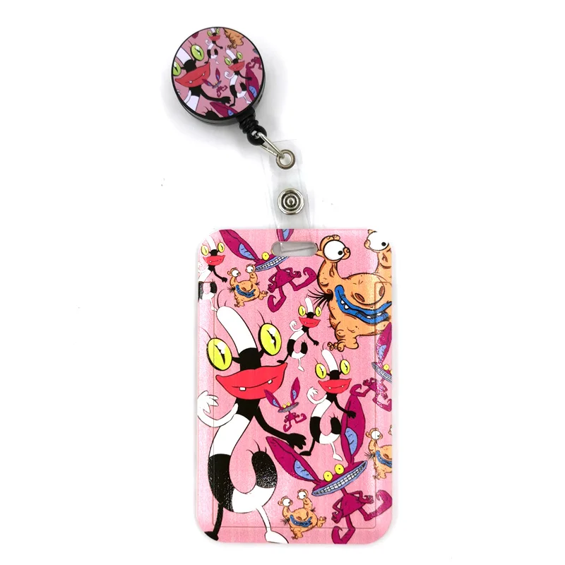 Ohh Real Monsters Cute Credit Card Cover Lanyard Bags Retractable Badge Reel Student Nurse Exhibition Enfermera Name Clips Card