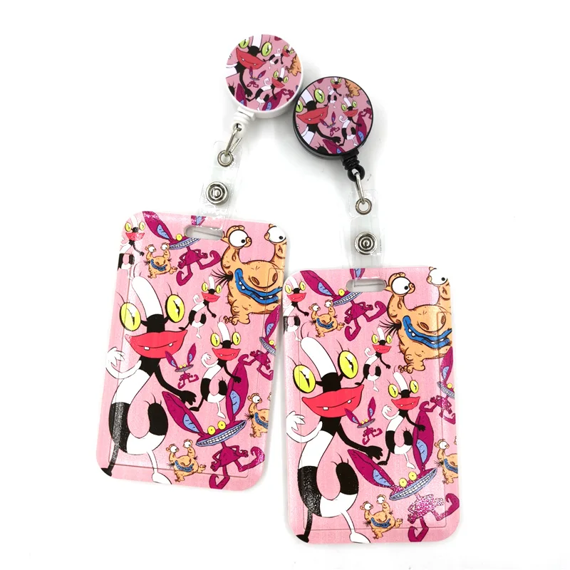 Ohh Real Monsters Cute Credit Card Cover Lanyard Bags Retractable Badge Reel Student Nurse Exhibition Enfermera Name Clips Card