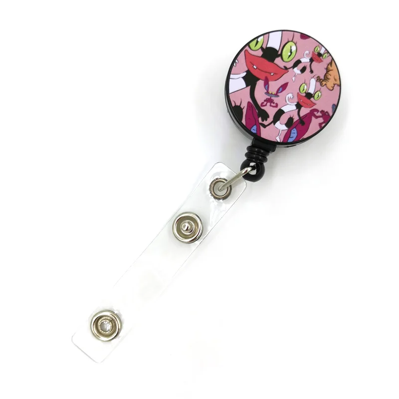 Ohh Real Monsters Cute Credit Card Cover Lanyard Bags Retractable Badge Reel Student Nurse Exhibition Enfermera Name Clips Card