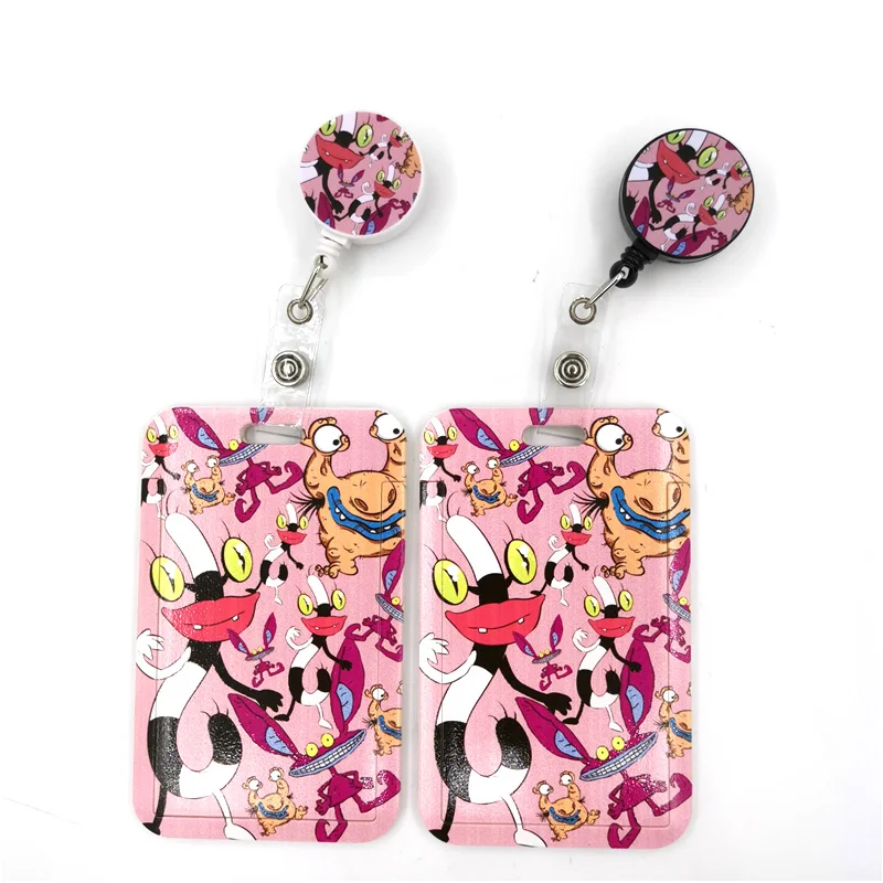 Ohh Real Monsters Cute Credit Card Cover Lanyard Bags Retractable Badge Reel Student Nurse Exhibition Enfermera Name Clips Card
