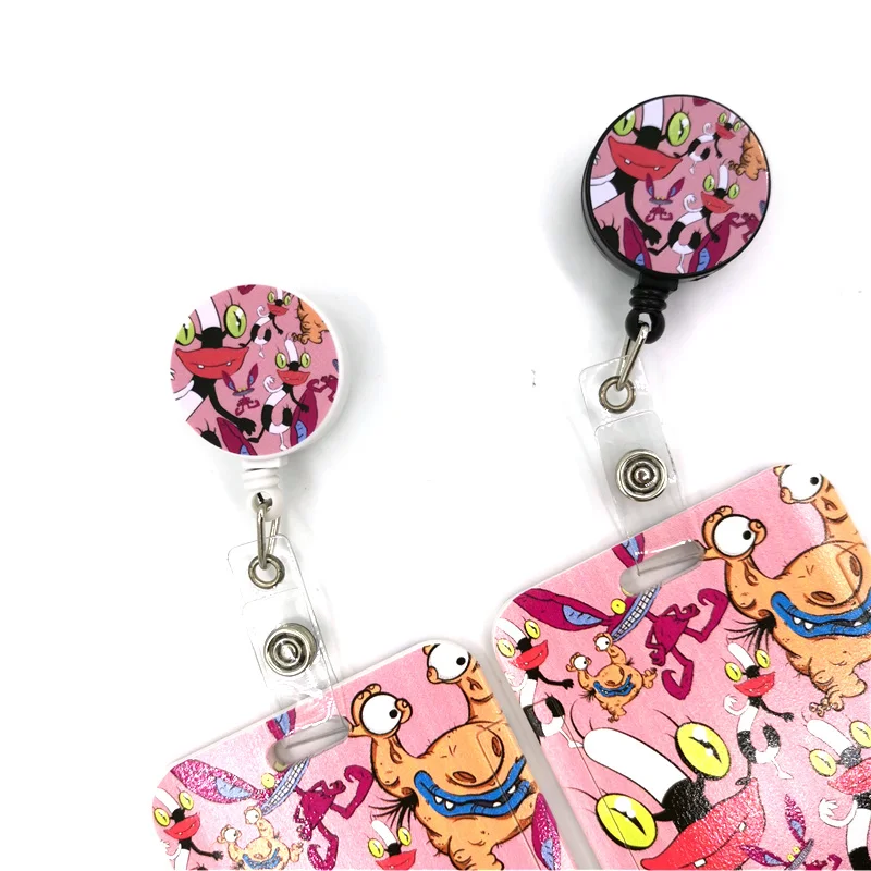 Ohh Real Monsters Cute Credit Card Cover Lanyard Bags Retractable Badge Reel Student Nurse Exhibition Enfermera Name Clips Card