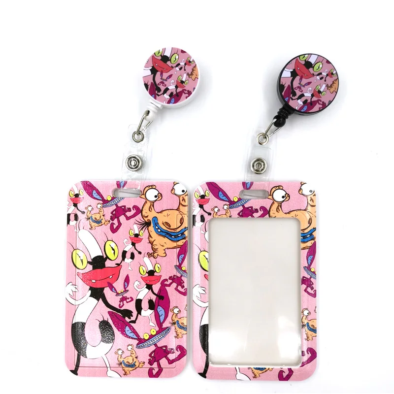 Ohh Real Monsters Cute Credit Card Cover Lanyard Bags Retractable Badge Reel Student Nurse Exhibition Enfermera Name Clips Card