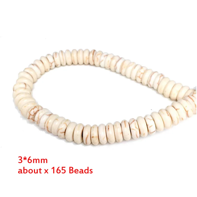 Teardrop Oval Rice Beads White Turquoises Howlite Beads for Jewelry Bracelet Making DIY Accessories Spacer 15inche