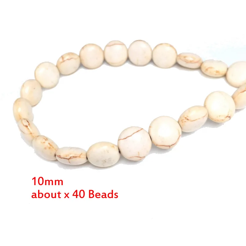 Teardrop Oval Rice Beads White Turquoises Howlite Beads for Jewelry Bracelet Making DIY Accessories Spacer 15inche