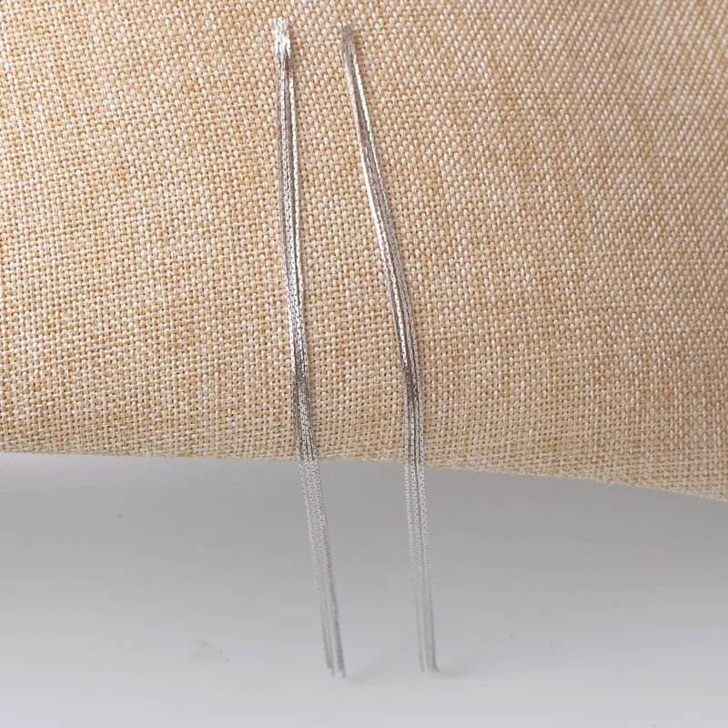 Long Exaggerated Tassel Earrings for Women Silver Color Metal Chain Dangle Earrings Elegant Party Ear Decoration boucle