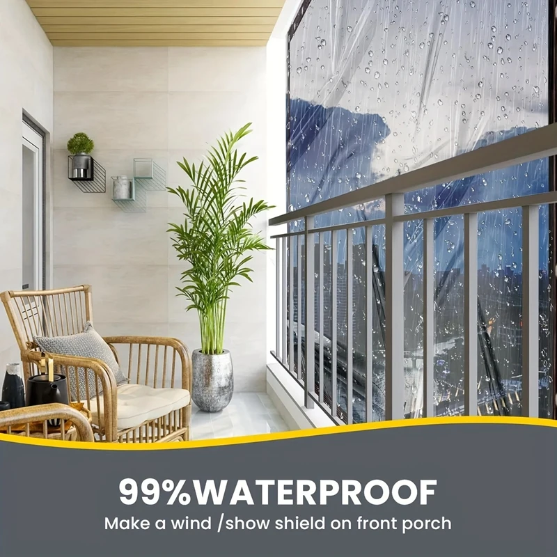Transparent PE Film Tarpaulin Balcony Succulent Plant Cover Gazebo Tent Rainproof Awning Garden Furniture Waterproof Tarp Cover