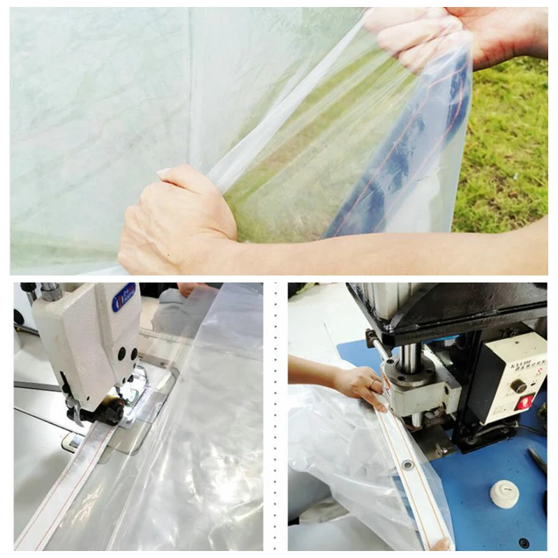 Transparent PE Film Tarpaulin Balcony Succulent Plant Cover Gazebo Tent Rainproof Awning Garden Furniture Waterproof Tarp Cover