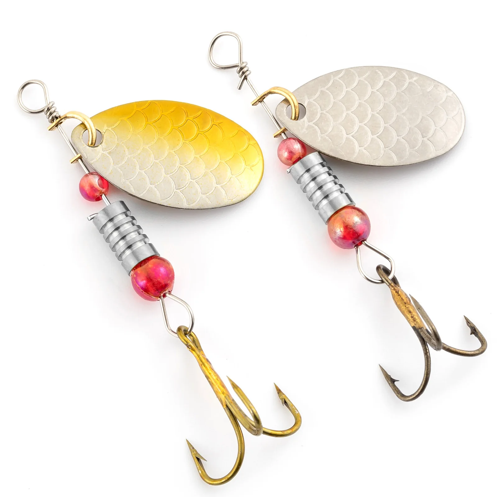 10/20pcs Fishing Spinner Bead Lure Bodies for Making Spinnerbait Taxes Rig Inline Spinner Bass Trout Perch Crappies Freshwater