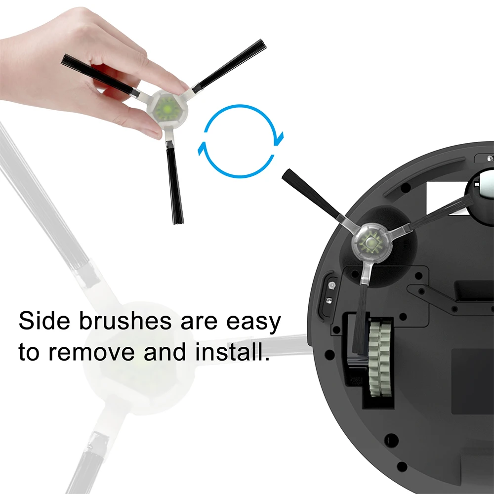 HEPA Filter Side Brush Mop Pad For Lefant M210 M210S M210B M210P M213, OKP Life K2 K3 K3A K4 K5 Robot Vacuum Cleaner