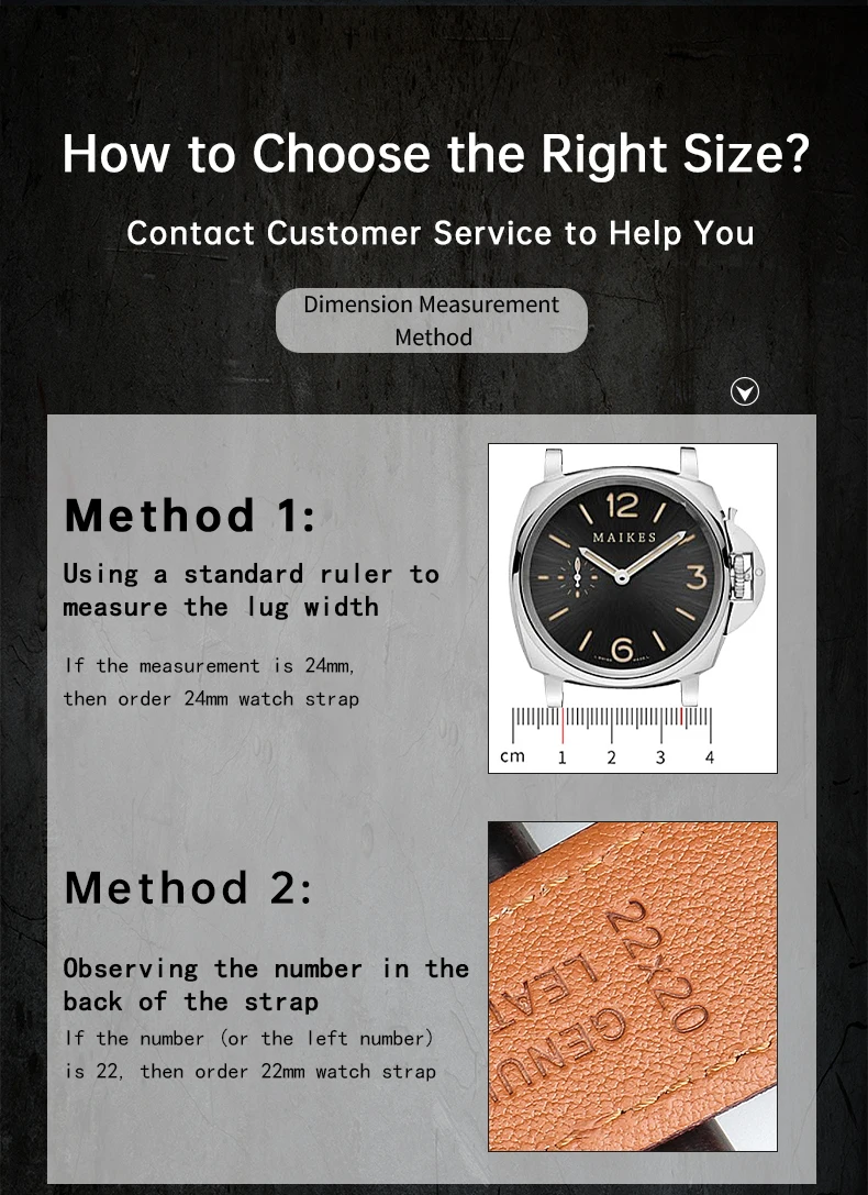 Luxury Italian Full Grain Leather Watch Band Men's Vintage Watch Strap With Butterfly Buckle Smart Watchband For Panerai