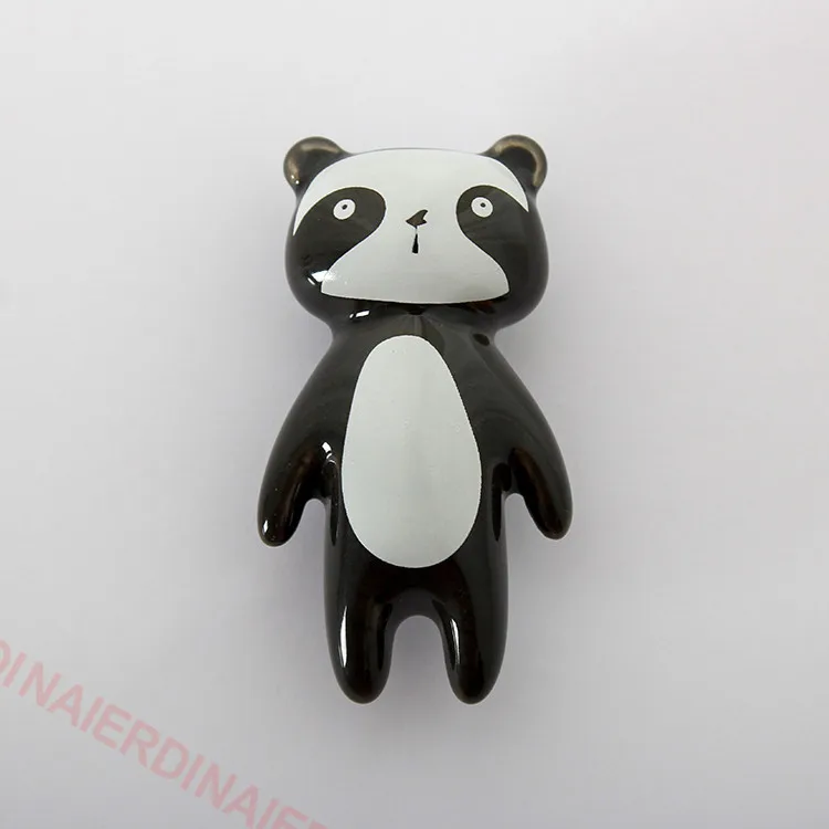 NAIERDI Cartoon Furniture Handles Animal Drawer Knob Ceramic Cabinet Handles and Drawer Pulls Lion Panda Fox Children Room