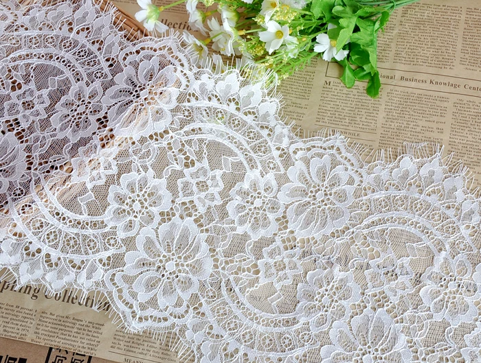 3meter Price White Eyelash Lace Trim Accessories DIY Underwear Sleeve Skirt Lengthen Clothing Lace Fabric