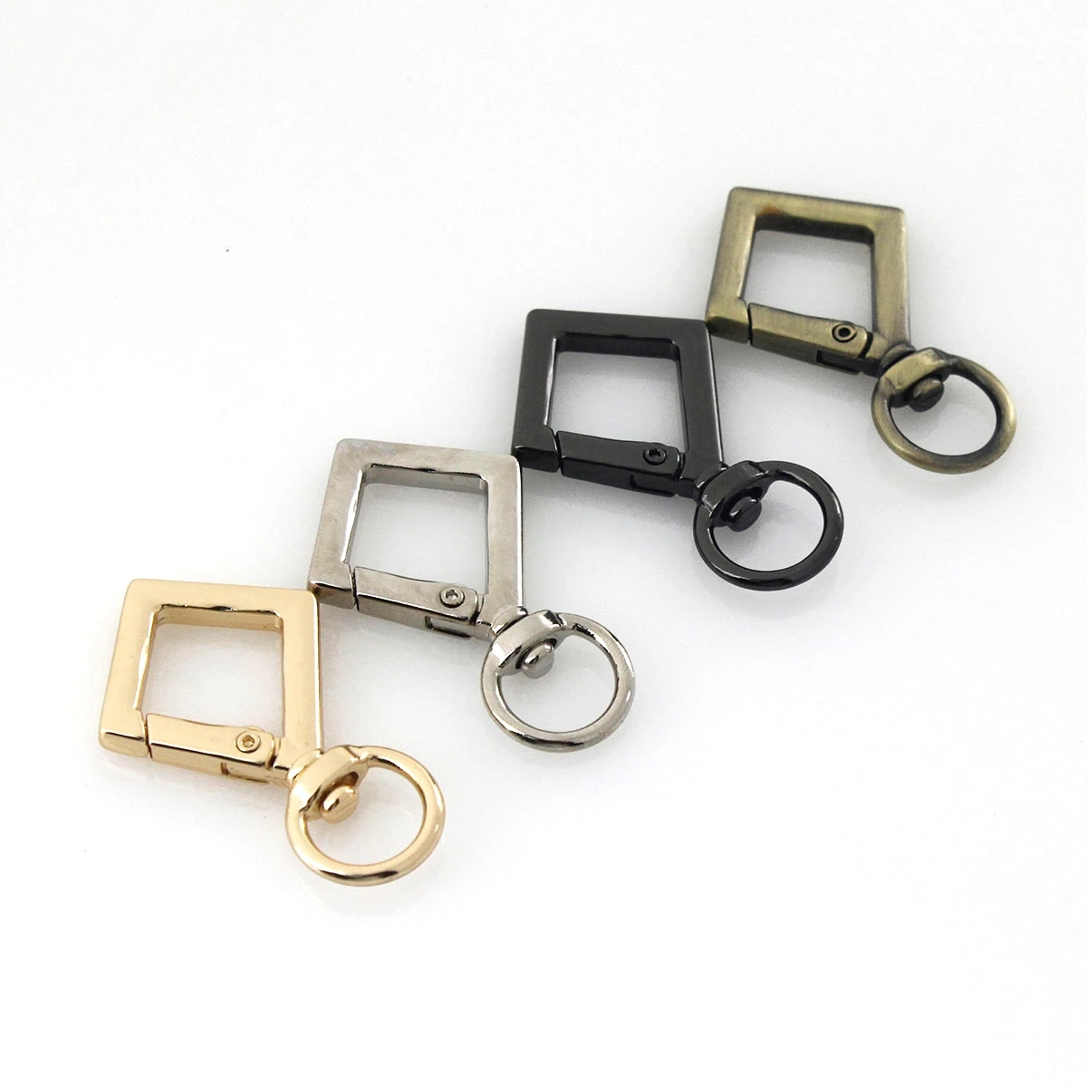 1pcs Metal Square Snap Hook Fashion Mini Clasps Clips for Webbing Leather Craft Bag Strap Belt Garment Luggage DIY Accessory