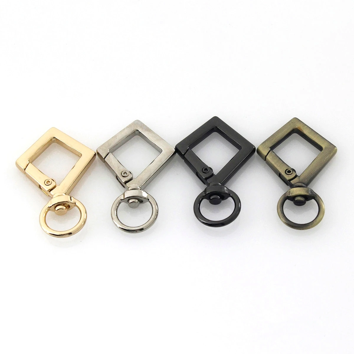 1pcs Metal Square Snap Hook Fashion Mini Clasps Clips for Webbing Leather Craft Bag Strap Belt Garment Luggage DIY Accessory