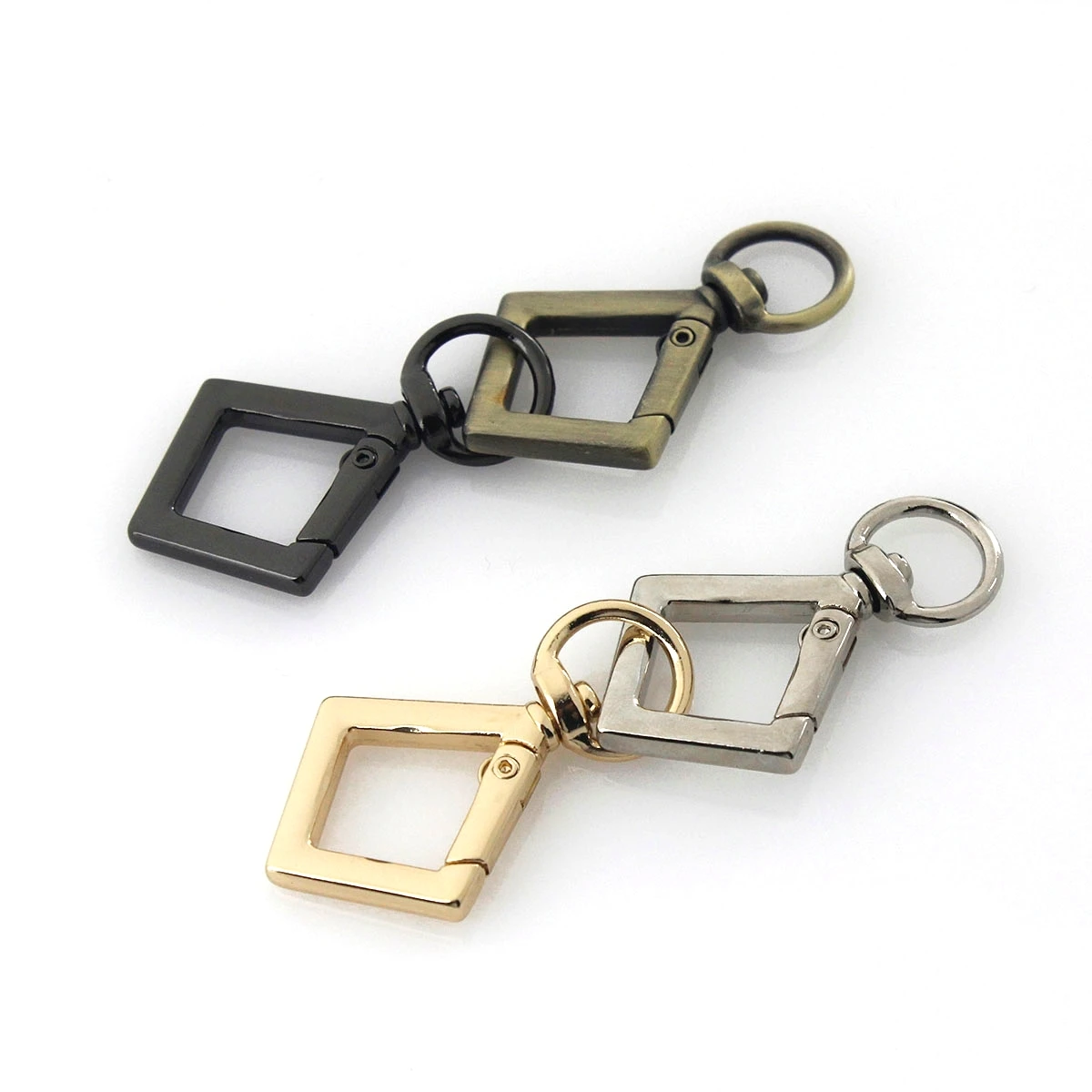 1pcs Metal Square Snap Hook Fashion Mini Clasps Clips for Webbing Leather Craft Bag Strap Belt Garment Luggage DIY Accessory