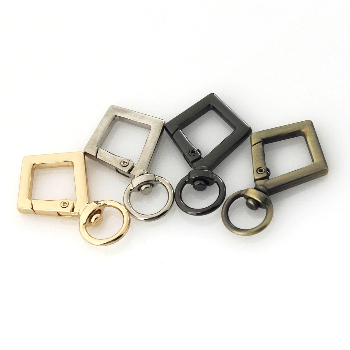 1pcs Metal Square Snap Hook Fashion Mini Clasps Clips for Webbing Leather Craft Bag Strap Belt Garment Luggage DIY Accessory