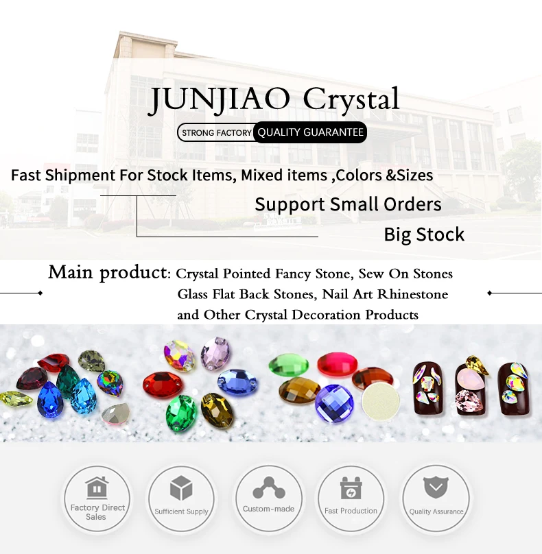 Horse Eye Glass Sew On Rhinestones Flatback Stones Colorful Diamond Sewing Rhinestones Loose Stones For Women Dress Clothes DIY