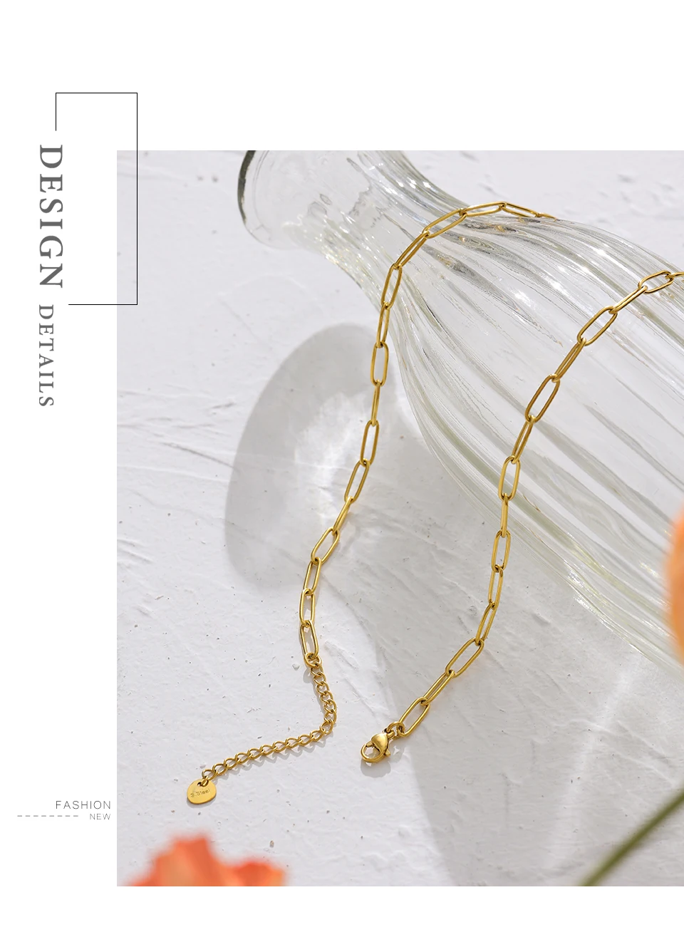 Yhpup Stainless Steel Natural Pearl Pendant Necklace Metal Chain High Quality Jewelry Gold Color Collar for Women Girls Gift