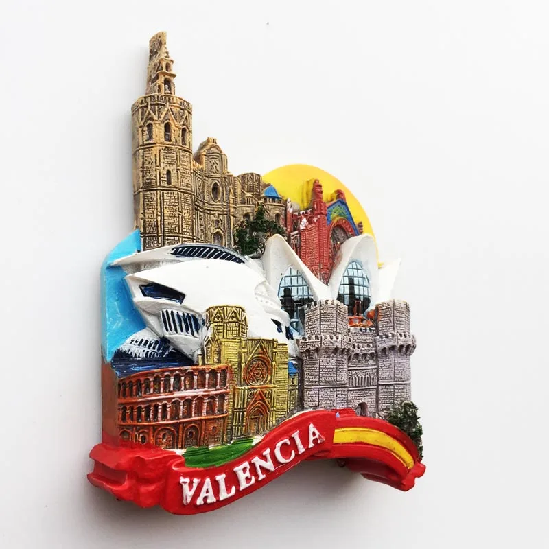 Europe Spain Valencia Madrid Fridge Magnets Tourist Souvenir Decoration Articles Handicraft Magnetic Refrigerator Collection