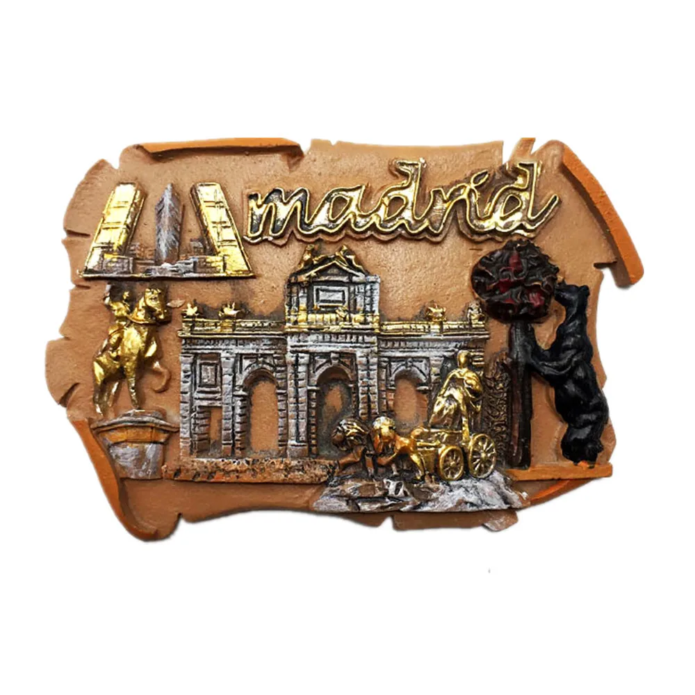 Europe Spain Valencia Madrid Fridge Magnets Tourist Souvenir Decoration Articles Handicraft Magnetic Refrigerator Collection