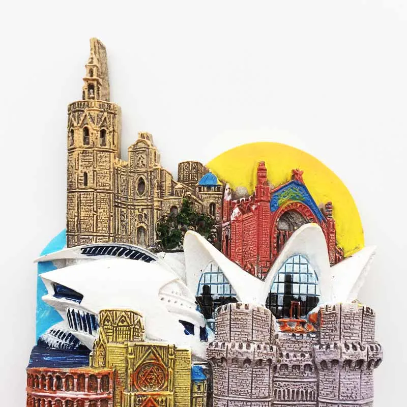 Europe Spain Valencia Madrid Fridge Magnets Tourist Souvenir Decoration Articles Handicraft Magnetic Refrigerator Collection