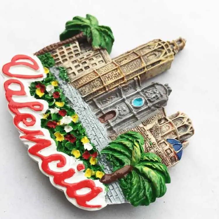 Europe Spain Valencia Madrid Fridge Magnets Tourist Souvenir Decoration Articles Handicraft Magnetic Refrigerator Collection