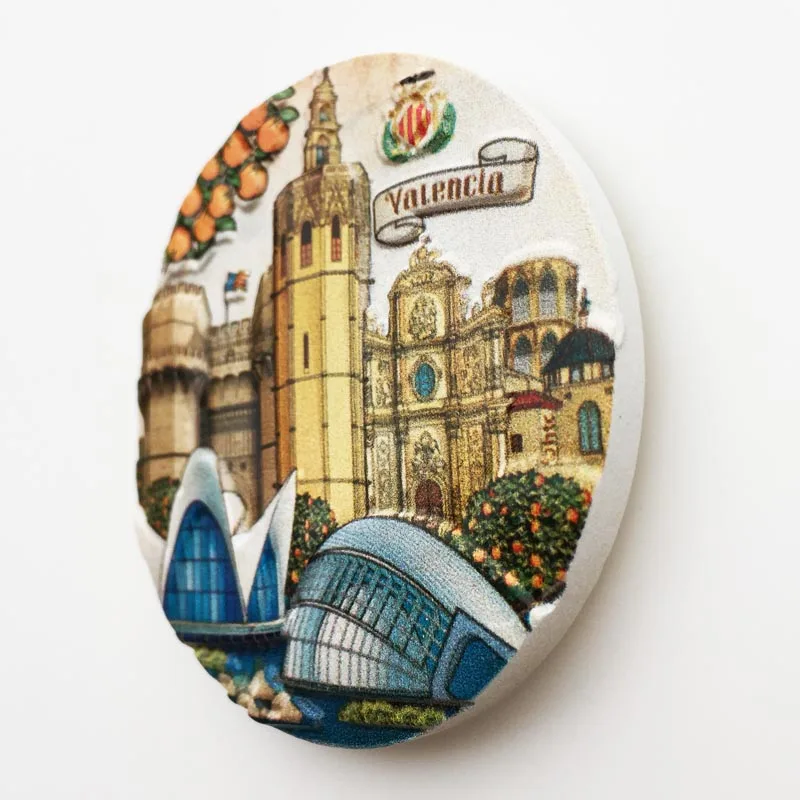 Europe Spain Valencia Madrid Fridge Magnets Tourist Souvenir Decoration Articles Handicraft Magnetic Refrigerator Collection