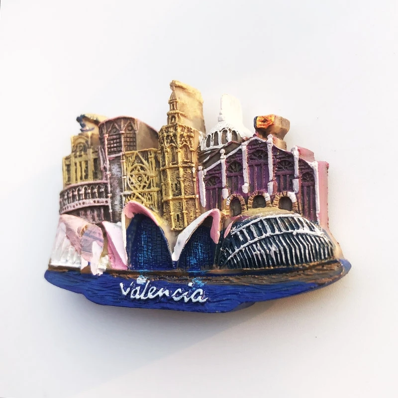 Europe Spain Valencia Madrid Fridge Magnets Tourist Souvenir Decoration Articles Handicraft Magnetic Refrigerator Collection
