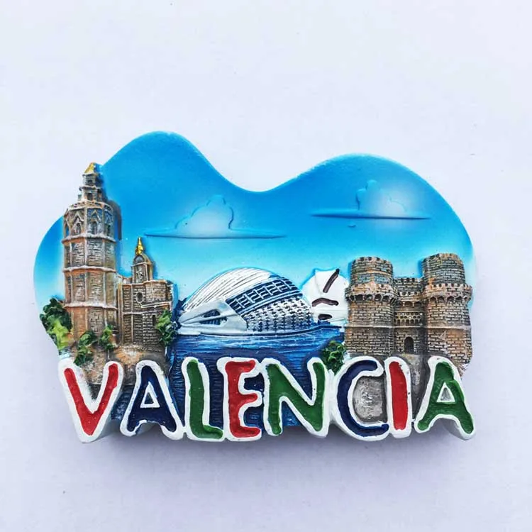 Europe Spain Valencia Madrid Fridge Magnets Tourist Souvenir Decoration Articles Handicraft Magnetic Refrigerator Collection