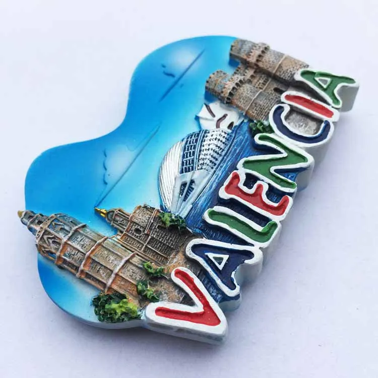Europe Spain Valencia Madrid Fridge Magnets Tourist Souvenir Decoration Articles Handicraft Magnetic Refrigerator Collection