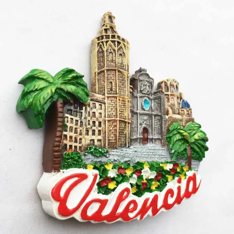 Europe Spain Valencia Madrid Fridge Magnets Tourist Souvenir Decoration Articles Handicraft Magnetic Refrigerator Collection