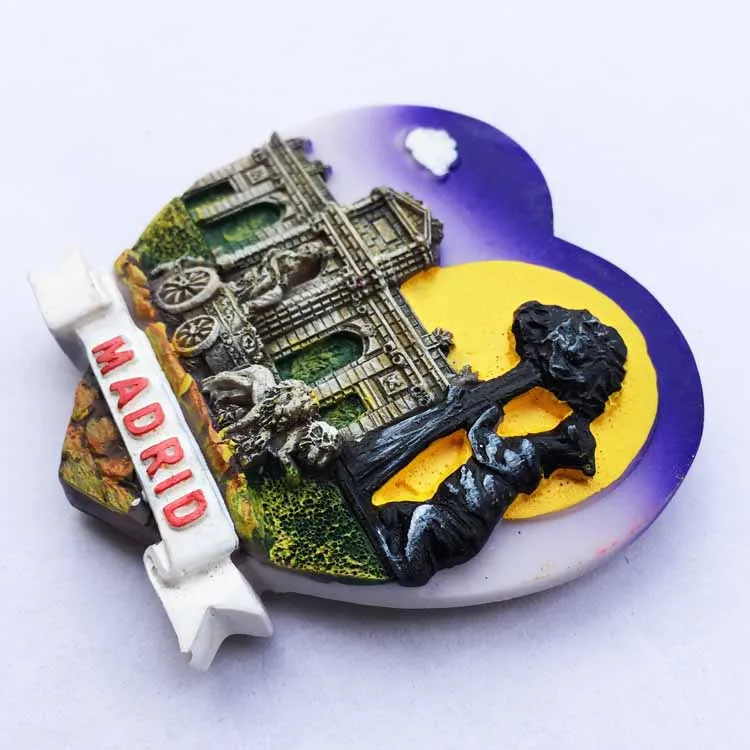 Europe Spain Valencia Madrid Fridge Magnets Tourist Souvenir Decoration Articles Handicraft Magnetic Refrigerator Collection