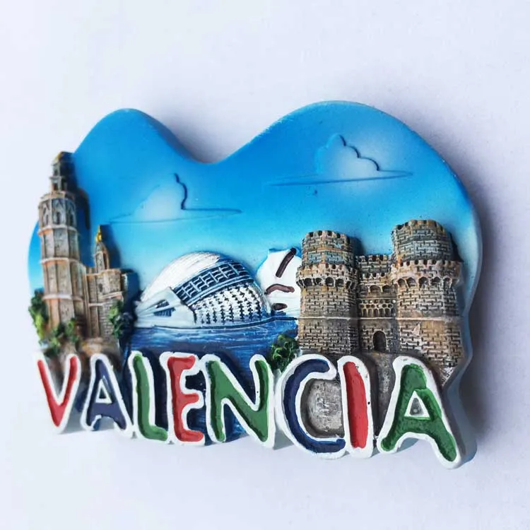 Europe Spain Valencia Madrid Fridge Magnets Tourist Souvenir Decoration Articles Handicraft Magnetic Refrigerator Collection