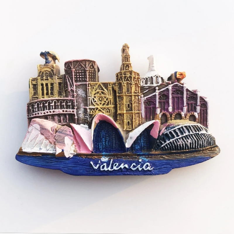 Europe Spain Valencia Madrid Fridge Magnets Tourist Souvenir Decoration Articles Handicraft Magnetic Refrigerator Collection