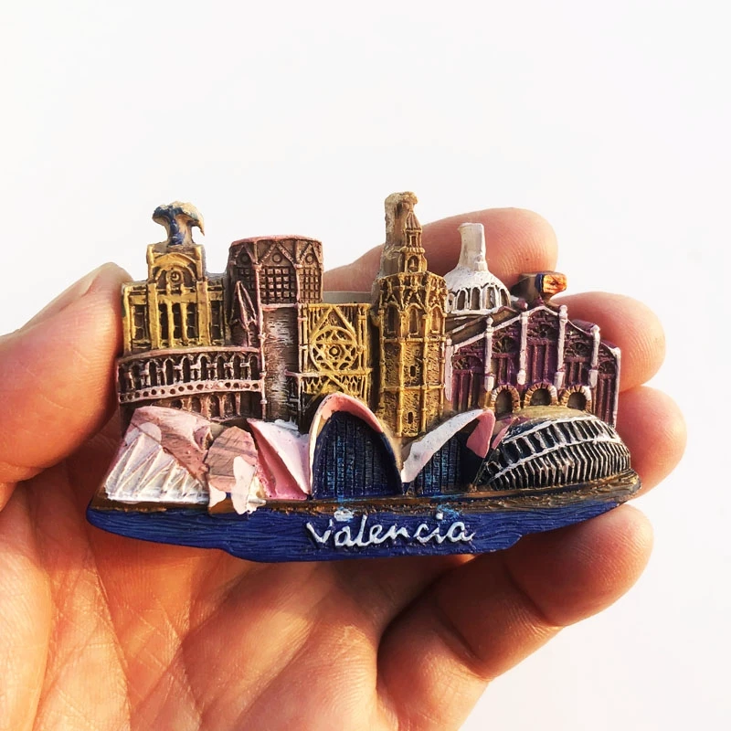 Europe Spain Valencia Madrid Fridge Magnets Tourist Souvenir Decoration Articles Handicraft Magnetic Refrigerator Collection