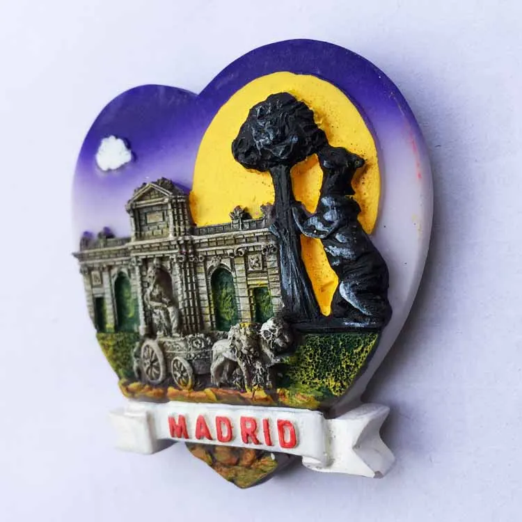 Europe Spain Valencia Madrid Fridge Magnets Tourist Souvenir Decoration Articles Handicraft Magnetic Refrigerator Collection