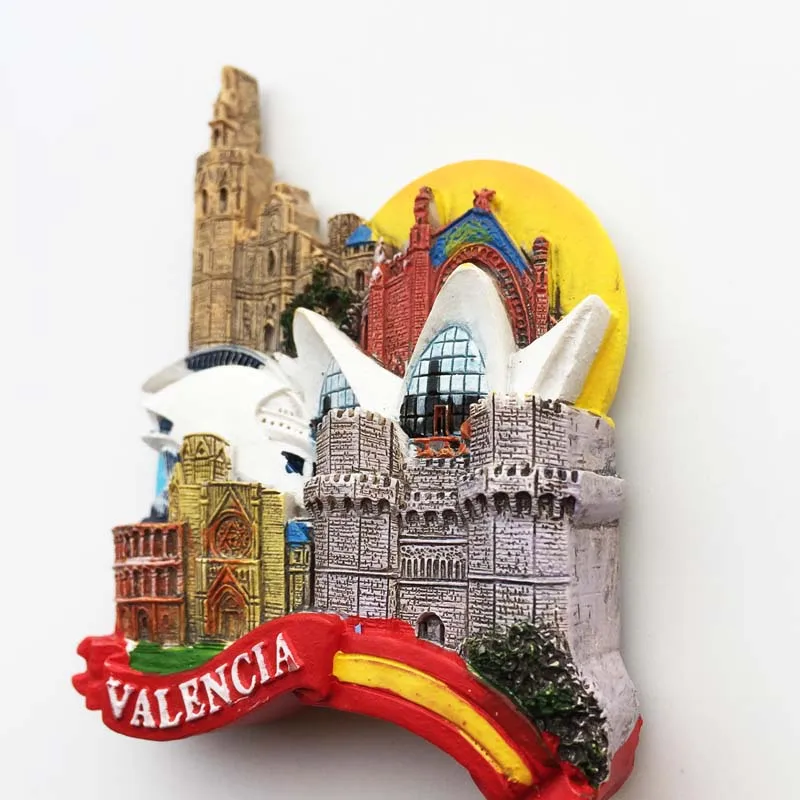 Europe Spain Valencia Madrid Fridge Magnets Tourist Souvenir Decoration Articles Handicraft Magnetic Refrigerator Collection