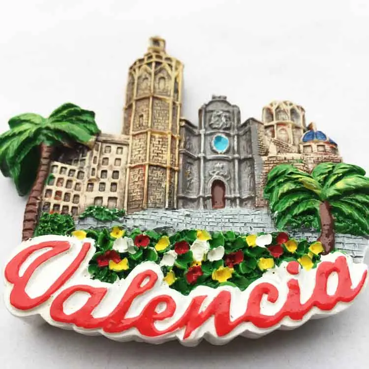 Europe Spain Valencia Madrid Fridge Magnets Tourist Souvenir Decoration Articles Handicraft Magnetic Refrigerator Collection