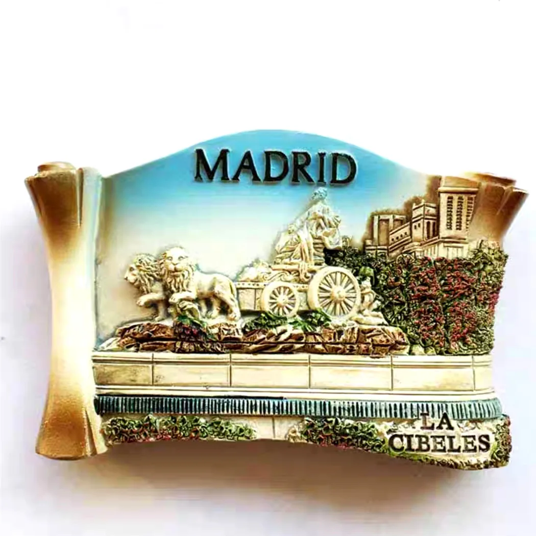 Europe Spain Valencia Madrid Fridge Magnets Tourist Souvenir Decoration Articles Handicraft Magnetic Refrigerator Collection