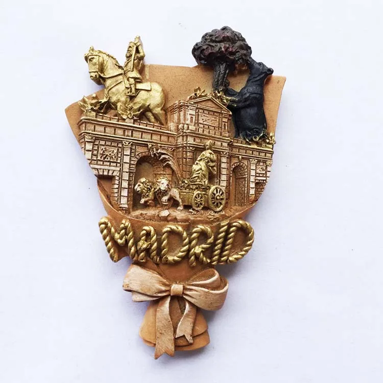 Europe Spain Valencia Madrid Fridge Magnets Tourist Souvenir Decoration Articles Handicraft Magnetic Refrigerator Collection