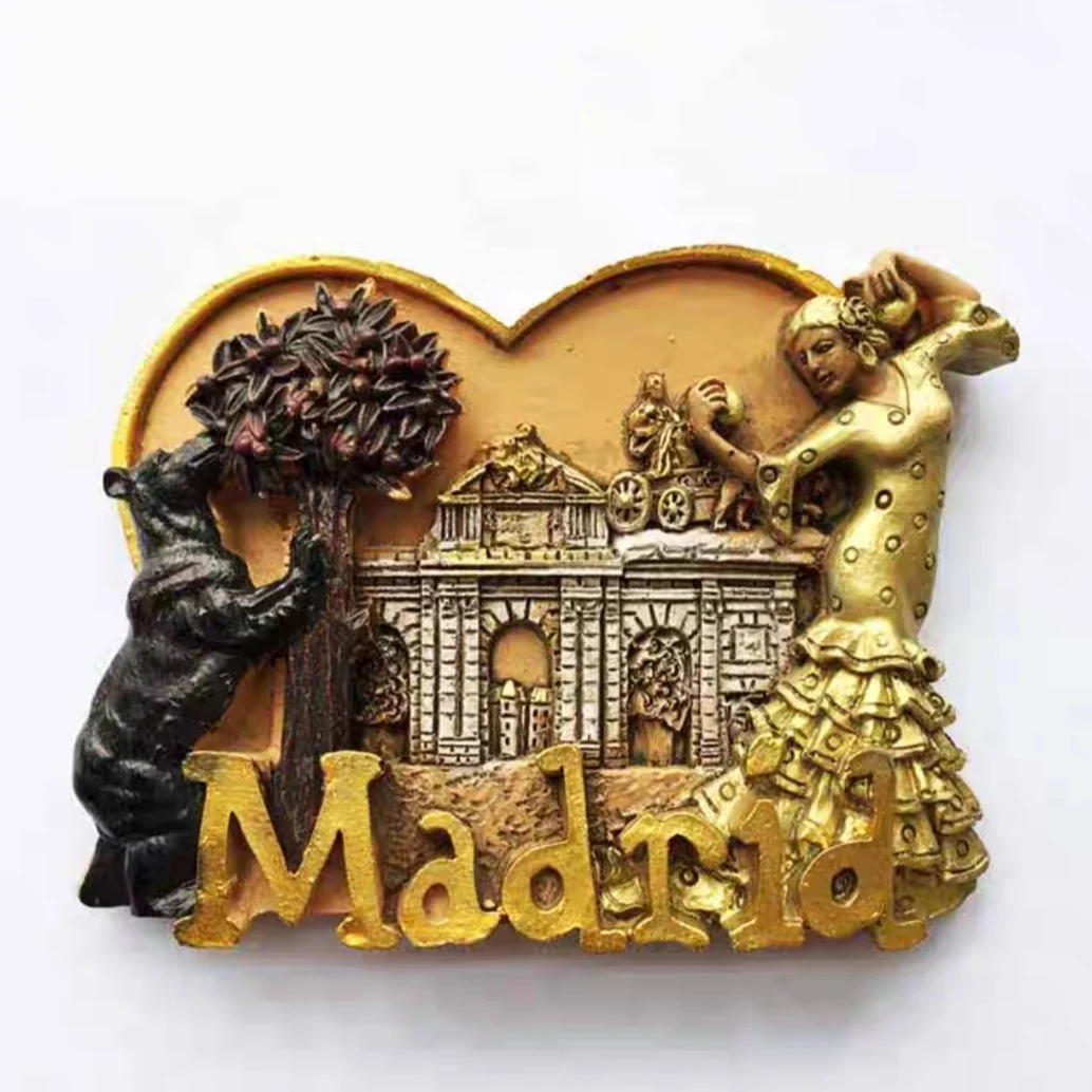 Europe Spain Valencia Madrid Fridge Magnets Tourist Souvenir Decoration Articles Handicraft Magnetic Refrigerator Collection