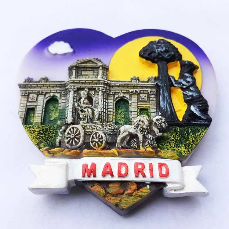 Europe Spain Valencia Madrid Fridge Magnets Tourist Souvenir Decoration Articles Handicraft Magnetic Refrigerator Collection