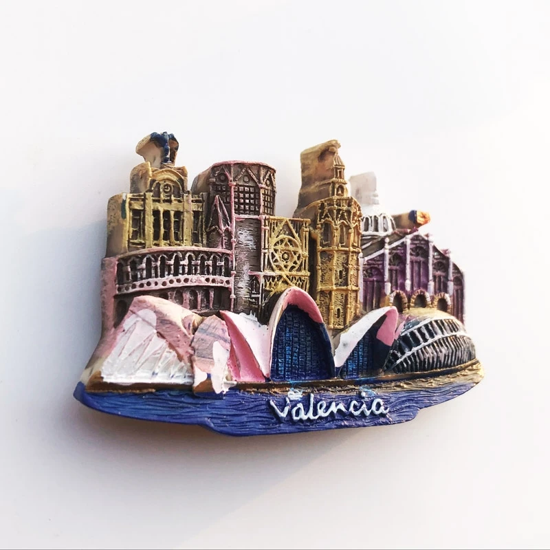Europe Spain Valencia Madrid Fridge Magnets Tourist Souvenir Decoration Articles Handicraft Magnetic Refrigerator Collection