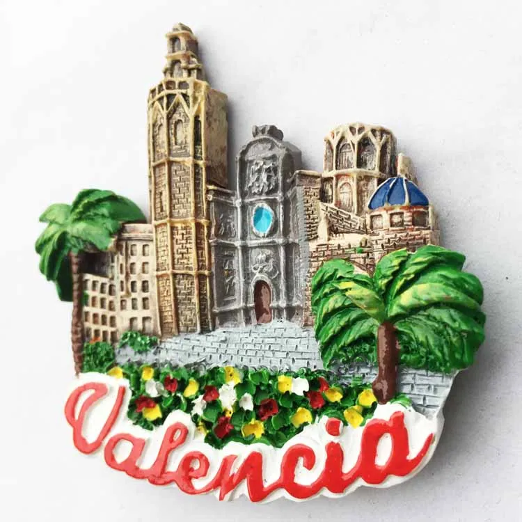 Europe Spain Valencia Madrid Fridge Magnets Tourist Souvenir Decoration Articles Handicraft Magnetic Refrigerator Collection