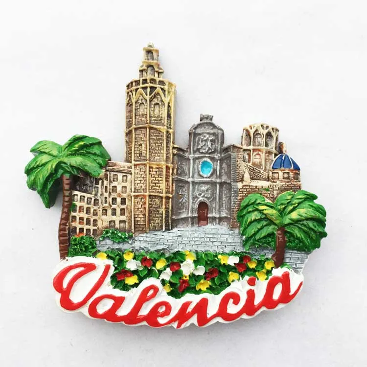 Europe Spain Valencia Madrid Fridge Magnets Tourist Souvenir Decoration Articles Handicraft Magnetic Refrigerator Collection