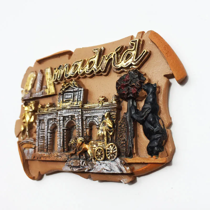 Europe Spain Valencia Madrid Fridge Magnets Tourist Souvenir Decoration Articles Handicraft Magnetic Refrigerator Collection