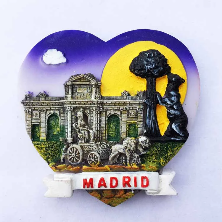 Europe Spain Valencia Madrid Fridge Magnets Tourist Souvenir Decoration Articles Handicraft Magnetic Refrigerator Collection