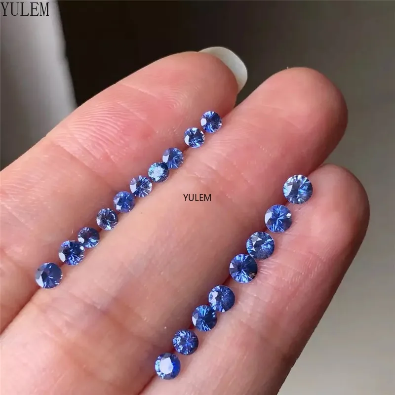 Small Round Cut Natural Sapphire Loose Gemstone From Sapphire Mine In China