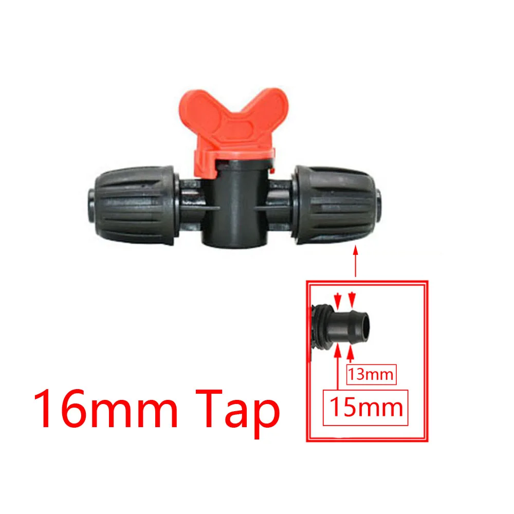 16mm PE Tubing Barb Connectors Tee Elbow End Plug Joints 1/2' X 3/8'' 1/4'' 1/8'' 6.0mm Pipe Reduced Coupling Tap Adapter