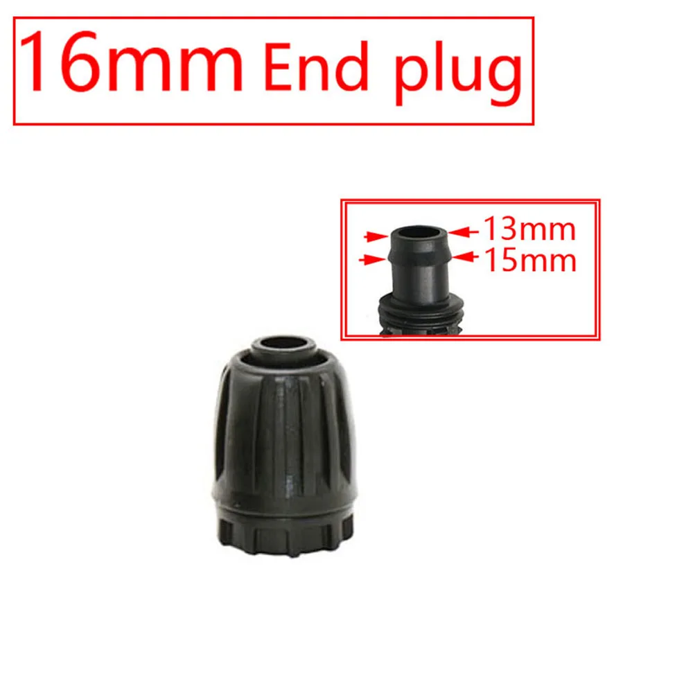 16mm PE Tubing Barb Connectors Tee Elbow End Plug Joints 1/2' X 3/8'' 1/4'' 1/8'' 6.0mm Pipe Reduced Coupling Tap Adapter